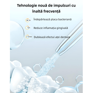 Irigator oral YARCO, Presiune reglabila (DIY) 30-140psi, Jet 1800 pulsatii/min, Baterie durabila, Rezervor 300ml detasabil, 5 capete+geanta, Alb