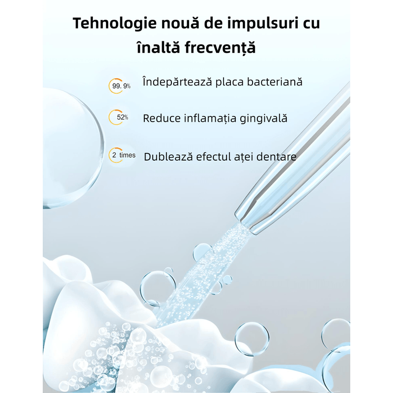 Ingrijire personala si Cosmetice - Igiena dentara - Irigatoare bucale - Irigator oral YARCO, Presiune reglabila (DIY) 30-140psi, Jet 1800 pulsatii/min, Baterie durabila, Rezervor 300ml detasabil, 5 capete+geanta, Alb - Infinity.ro