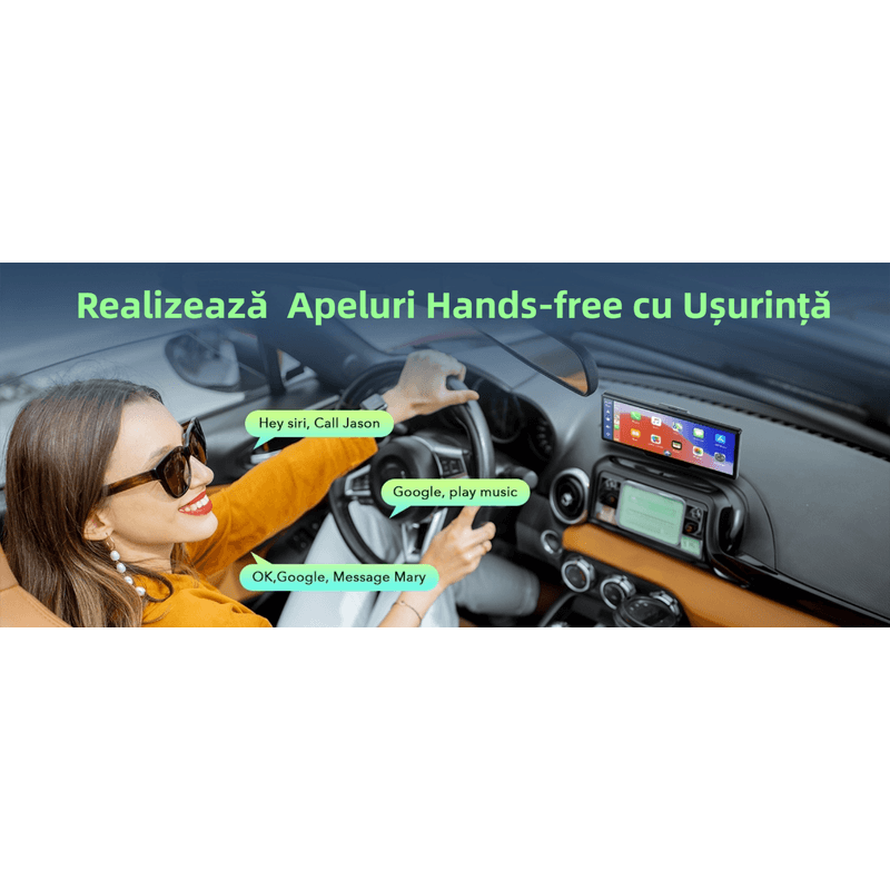 Auto si Moto - Electronice auto - Multimedia auto - Navigatie Multimedia YARCO, 10.26”, Camera dubla 2.5K/1080P, IPS HD, Detasabil, CarPlay/AndroidAuto, BT, FM, AUX, TF card 64GB - Infinity.ro