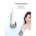 Ingrijire personala si Cosmetice - Igiena dentara - Irigatoare bucale - Irigator oral YARCO, Presiune reglabila (DIY) 30-140psi, Jet 1800 pulsatii/min, Baterie durabila, Rezervor 300ml detasabil, 5 capete+geanta, Alb - Infinity.ro