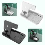 Laptop, Telefoane si Tablete - Telefoane mobile si accesorii - Accesorii Telefoane - Incarcatoare telefoane - Statie incarcare 4 in 1 YARCO, tehnologie oilbrush, Apple pen, iWatch, Universal smartphone, Alb, 21W, Fast Charge + Cablu viteza C la C - Infinity.ro