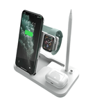 Laptop, Telefoane si Tablete - Telefoane mobile si accesorii - Accesorii Telefoane - Incarcatoare telefoane - Statie incarcare 4 in 1 YARCO, tehnologie oilbrush, Apple pen, iWatch, Universal smartphone, Alb, 21W, Fast Charge + Cablu viteza C la C - Infinity.ro