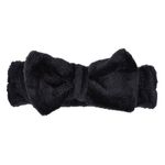 Fashion, accesorii si bijuterii - Femei - Accesorii femei - Accesorii pentru par femei - Bentita machiaj, furry, funda mare, culoare negru - Infinity.ro