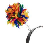 Fashion, accesorii si bijuterii - Copii - Accesorii copii - Accesorii pentru par copii - Bentita deghizare halloween, model antene, pompon multicolor, inaltime 9cm - Infinity.ro