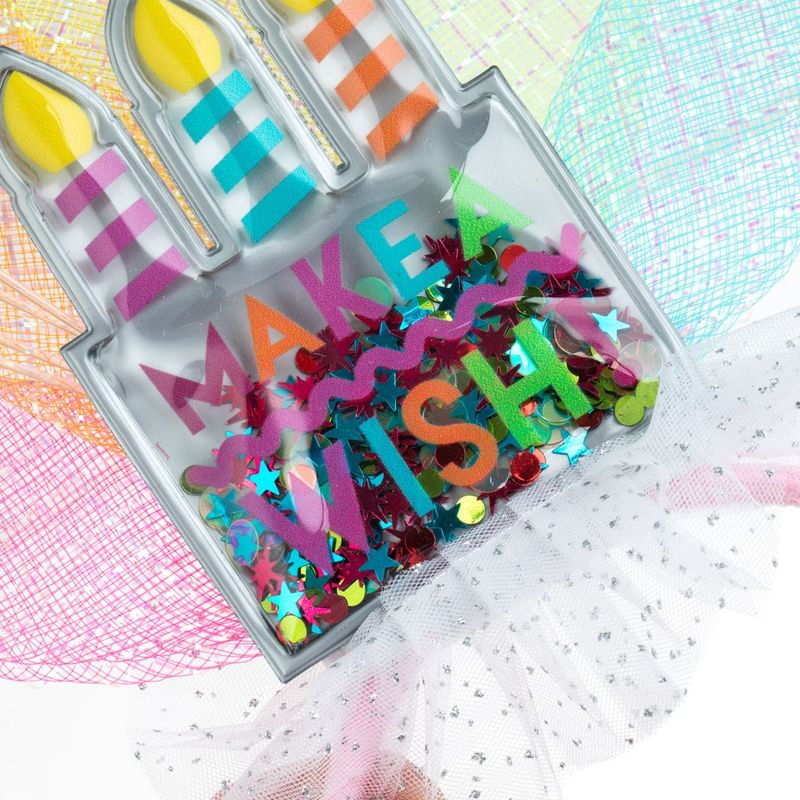 Casa si Gradina - Decoratiuni - Decoratiuni petrecere - Accesorii pentru petrecere - Bentita petrecere, model lumanari, multicolor, mesaj "make a wish" - Infinity.ro