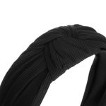 Fashion, accesorii si bijuterii - Femei - Accesorii femei - Accesorii pentru par femei - Bentita par femei, ribbed, nod, culoare negru - Infinity.ro