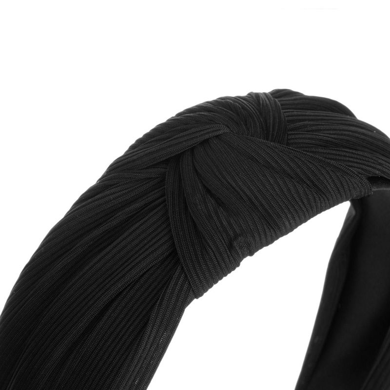 Fashion, accesorii si bijuterii - Femei - Accesorii femei - Accesorii pentru par femei - Bentita par femei, ribbed, nod, culoare negru - Infinity.ro