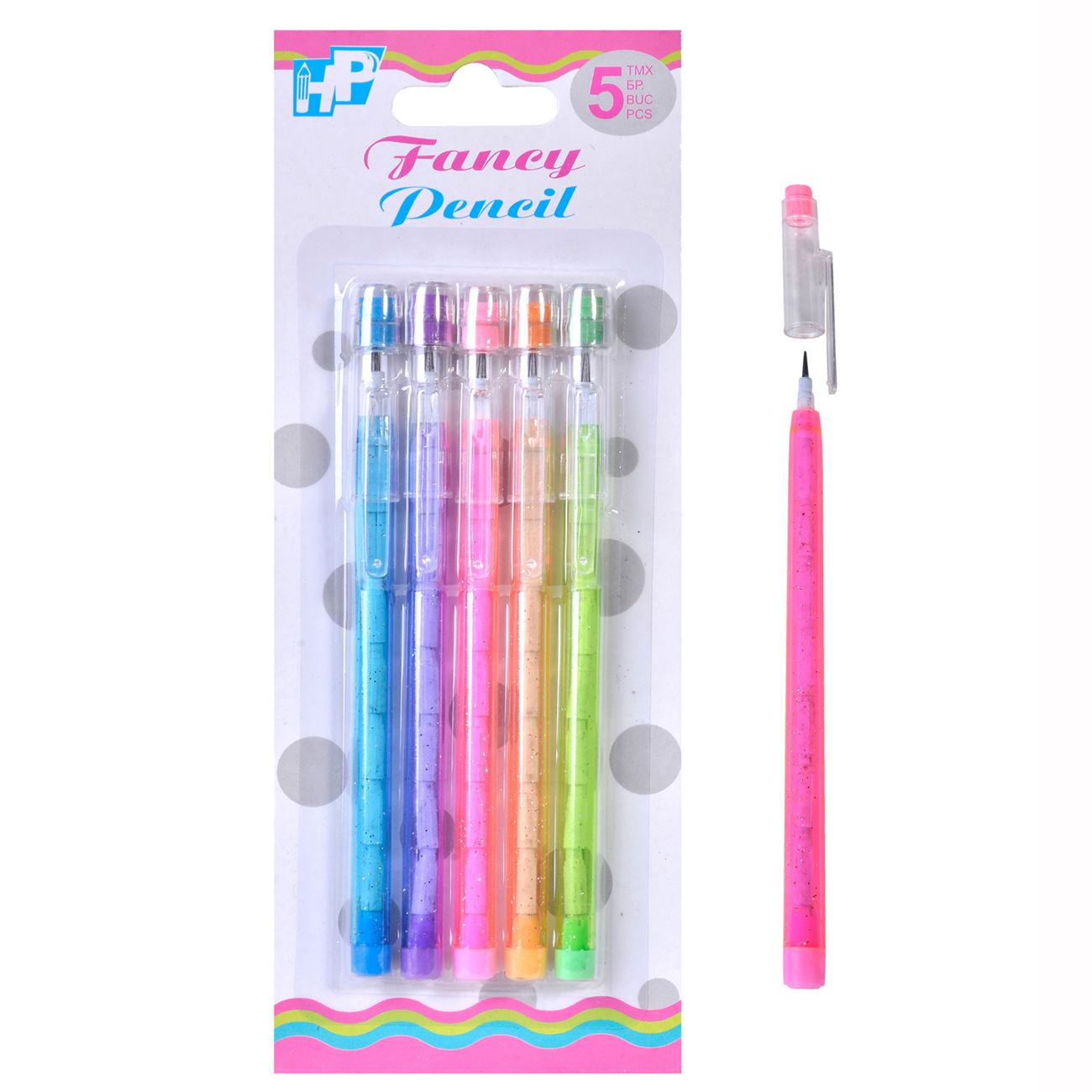 Set creioane mecanice, fancy, multicolor, 0.7mm, 5 bucati