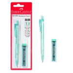 Carti si Birotica - Birotica - Instrumente de scris - Creioane - Set creion mecanic, faber-castell, econ, 0.7mm, turcoaz, 2 bucati - Infinity.ro