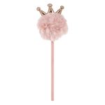 Carti si Birotica - Birotica - Instrumente de scris - Creioane - Creion 3d pompon si coroana, roz, 22.5 cm - Infinity.ro