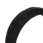 Fashion, accesorii si bijuterii - Femei - Accesorii femei - Accesorii pentru par femei - Bentita par, puffy, strasuri albe, negru - Infinity.ro