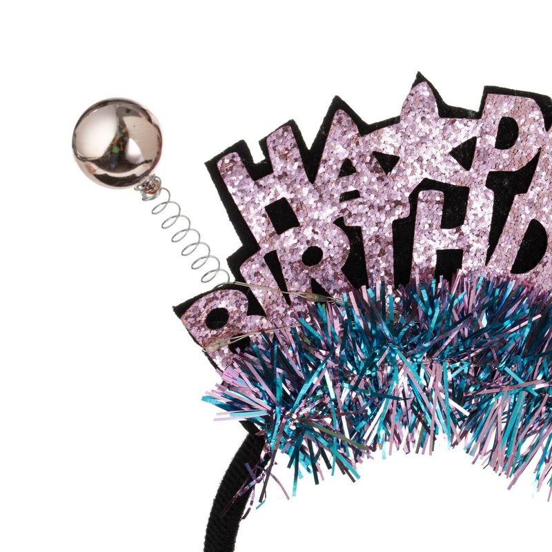 Casa si Gradina - Decoratiuni - Decoratiuni petrecere - Accesorii pentru petrecere - Bentita party, model happy birthday, led, multicolor, 3 functii, baterii incluse - Infinity.ro