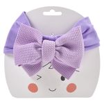 Fashion, accesorii si bijuterii - Copii - Accesorii copii - Accesorii pentru par copii - Bentita par copii, model cu funda dubla, culoare lila - Infinity.ro