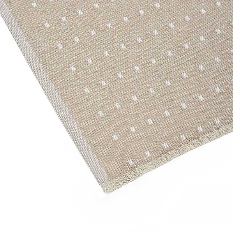 Casa si Gradina - Textile si covoare - Textile bucatarie - Servete si naproane - Suport farfurie, bumbac, dots, franjuri, bej, 42 x 30cm - Infinity.ro