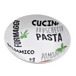 Casa si Gradina - Bucatarie si vesela - Vesela si tacamuri - Farfurii si boluri - Farfurie paste, model litere, multicolor, portelan, diametru 20cm, adancime 4.8cm - Infinity.ro