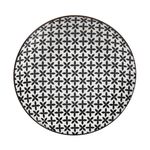 Casa si Gradina - Bucatarie si vesela - Vesela si tacamuri - Farfurii si boluri - Farfurie intinsa, portelan, model flori, alb/negru, 19cm - Infinity.ro