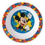 Casa si Gradina - Bucatarie si vesela - Vesela si tacamuri - Farfurii si boluri - Farfurie adanca plastic, mickey, 20 cm, alb-multicolor - Infinity.ro