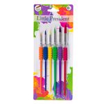 Carti si Birotica - Rechizite - Pictura si desen - Pensule si accesorii pictura - Set pensule pictura, little president, varf rotund, maner moale, multicolor, 6 bucati - Infinity.ro
