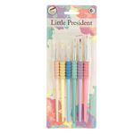 Carti si Birotica - Rechizite - Pictura si desen - Pensule si accesorii pictura - Set pensule pictura, little president, 6 bucati, varf rotund, multicolor - Infinity.ro