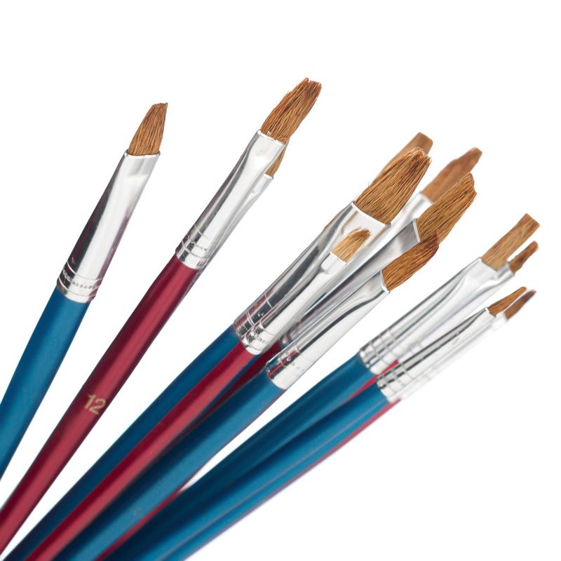 Carti si Birotica - Rechizite - Pictura si desen - Pensule si accesorii pictura - Set pensule pictura, little president, varf plat, 16 bucati, multicolor - Infinity.ro