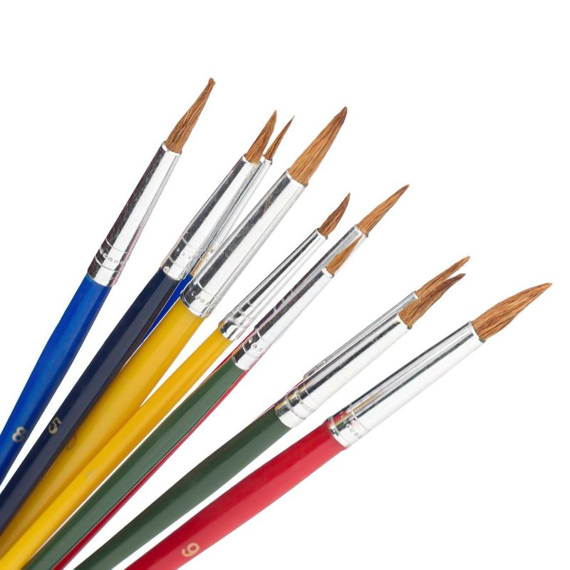 Carti si Birotica - Rechizite - Pictura si desen - Pensule si accesorii pictura - Set pensule pictura, little president, varf rotund, 10 bucati, multicolor - Infinity.ro