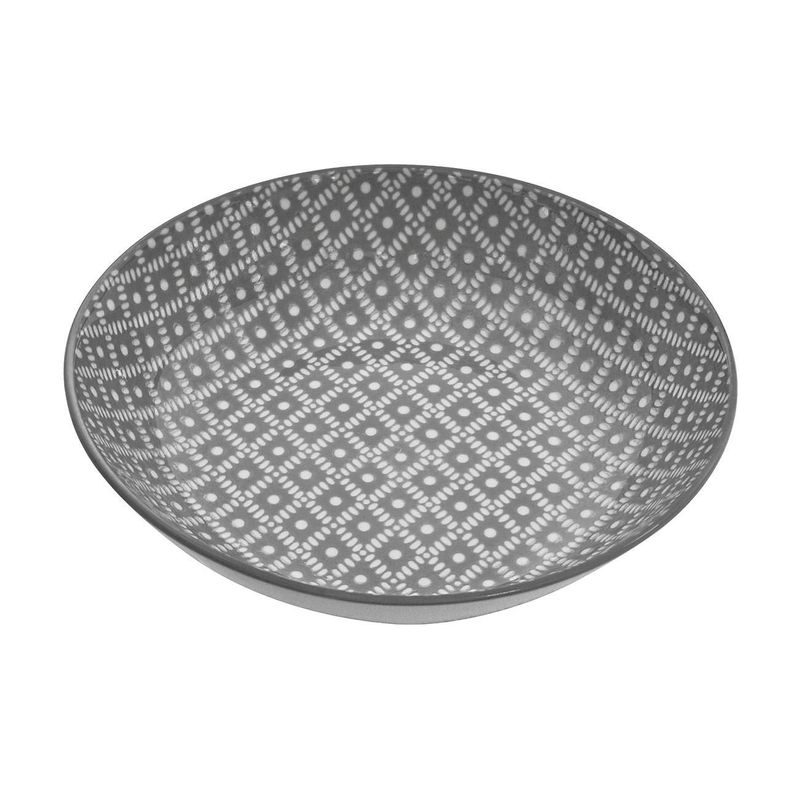 Casa si Gradina - Bucatarie si vesela - Vesela si tacamuri - Farfurii si boluri - Farfurie supa, model gri, portelan, alb, diametru 20cm, capacitate 0,75l - Infinity.ro