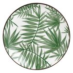 Casa si Gradina - Bucatarie si vesela - Vesela si tacamuri - Farfurii si boluri - Farfurie desert, model frunze, diametru 15cm, alb/verde, portelan, compatibil masina de spalat vase, compatibil cuptor - Infinity.ro