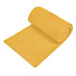 Casa si Gradina - Textile si covoare - Pături și cuverturi - Pături - Patura dubla fleece, mustar, 220x 240 cm, poliester - Infinity.ro