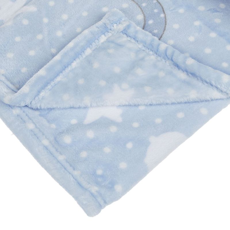 Casa si Gradina - Textile si covoare - Pături și cuverturi - Paturici copii - Patura bebe, model ursulet, culoare ciel, dimensiuni 90x 80cm, material poliester - Infinity.ro