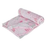 Casa si Gradina - Textile si covoare - Pături și cuverturi - Paturici copii - Patura bebe, model elefant, roz, 110x 80 cm, poliester, catifelata - Infinity.ro
