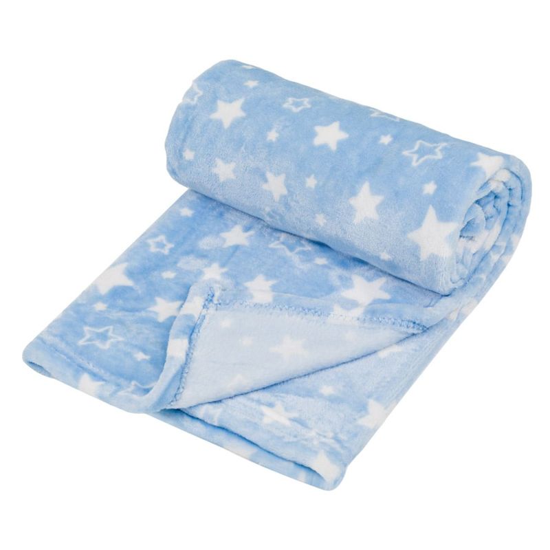 Casa si Gradina - Textile si covoare - Pături și cuverturi - Paturici copii - Patura bebe, stele ciel, 100x 75 cm, poliester - Infinity.ro