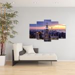 Casa si Gradina - Decoratiuni - Tablouri - Tablou canvas, empire state building, 100x 60cm, set 5 bucati, multicolor - Infinity.ro