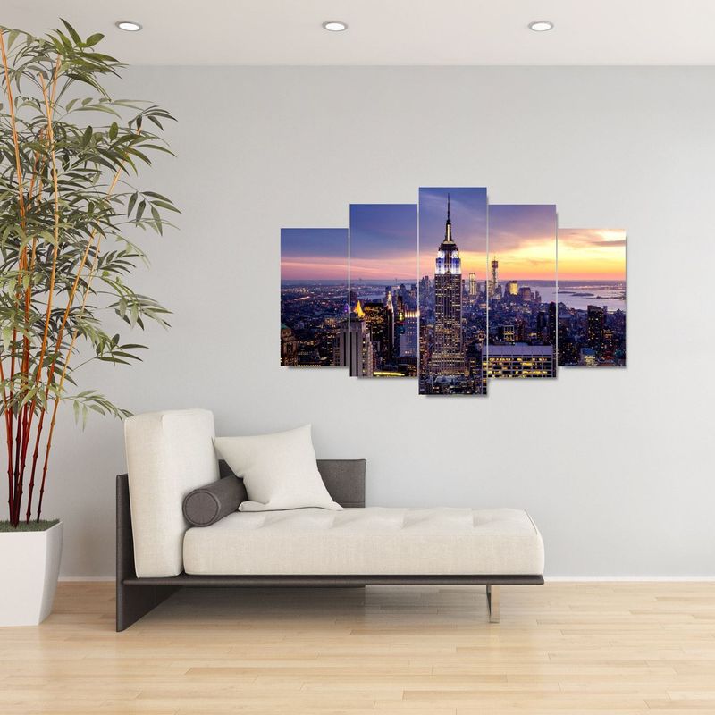 Casa si Gradina - Decoratiuni - Tablouri - Tablou canvas, empire state building, 100x 60cm, set 5 bucati, multicolor - Infinity.ro