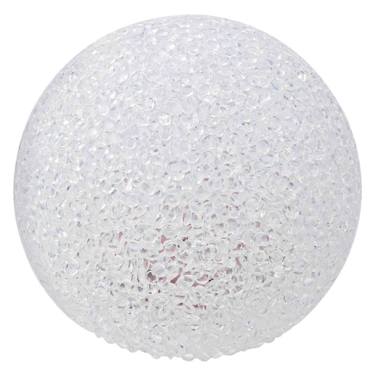Lampa decorativa, sfera, 10 cm, iluminare interna, alb