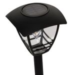 Casa si Gradina - Corpuri si surse de iluminat - Iluminat exterior - Lampi solare - Lampi solare, stick lantern, bec 10 lumeni, negru, 44cm - Infinity.ro