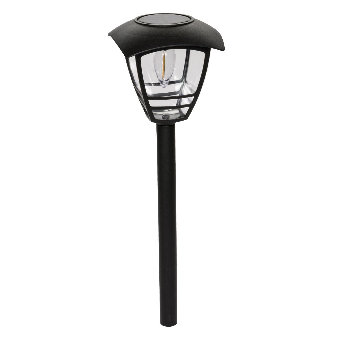 Lampi solare, stick lantern, bec 10 lumeni, negru, 44cm