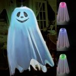 Casa si Gradina - Corpuri si surse de iluminat - Veioze si lampi - Lampi de veghe - Lampa decorativa multicolora, fantoma halloween, 52 cm, include baterii - Infinity.ro