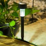 Casa si Gradina - Corpuri si surse de iluminat - Iluminat exterior - Lampi solare - Lampa solara, led, reincarcabila, negru, plastic, 36cm - Infinity.ro