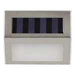 Casa si Gradina - Corpuri si surse de iluminat - Iluminat exterior - Lampi solare - Lampa de perete solara, 2 led-uri, argintiu, 10x 2.3 x 8.3 cm - Infinity.ro