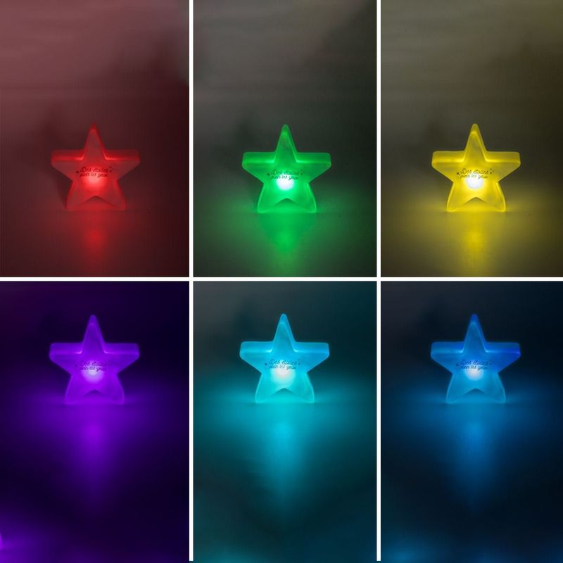 Casa si Gradina - Corpuri si surse de iluminat - Veioze si lampi - Lampi de veghe - Lampa veghe, lamba, stea, lumina multicolor, baterii incluse, plastic - Infinity.ro