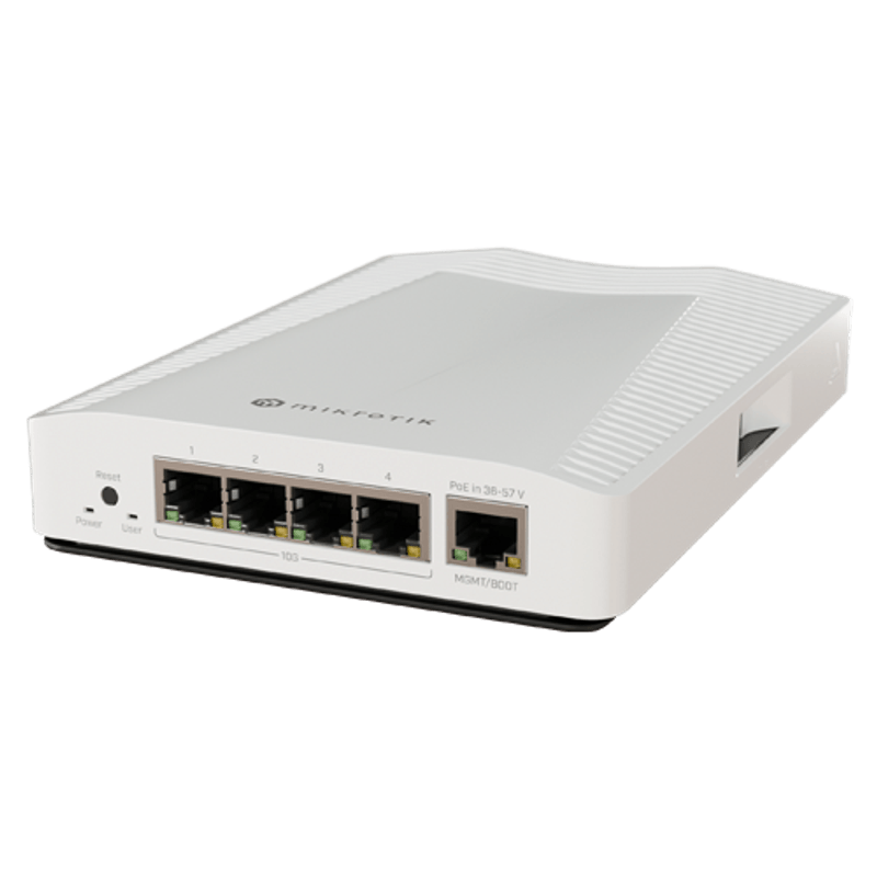 PC, gaming si accesorii - Retelistica - Routere - Router 4 porturi 10G, 1 port 1G, sina DIN - MikroTik CRS304-4XG-IN - Infinity.ro