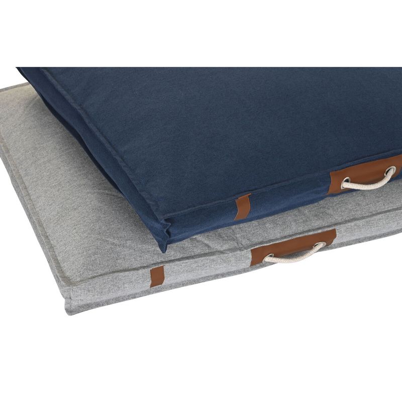 Petshop - Accesorii petshop - Culcusuri si custi - Culcusuri si saltele - Pat pentru animale de companie DKD Home Decor 88 x 68 x 10 cm Bleumarin Gri deschis 2 Unitati - Infinity.ro