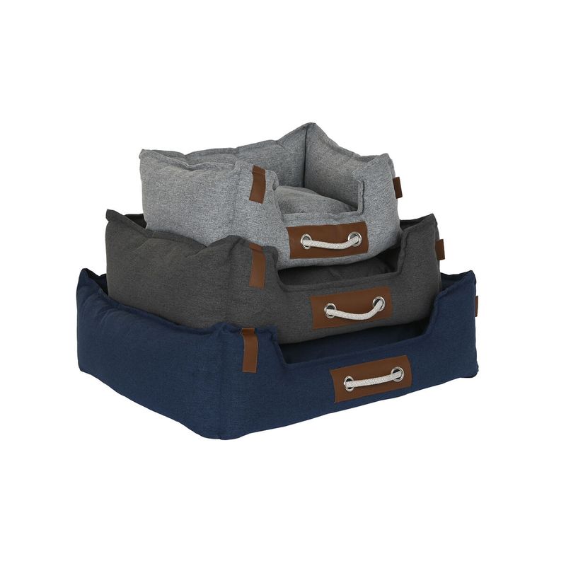 Petshop - Accesorii petshop - Culcusuri si custi - Culcusuri si saltele - Pat pentru animale de companie DKD Home Decor Bleumarin Gri deschis Gri inchis 68 x 59 x 20 cm - Infinity.ro