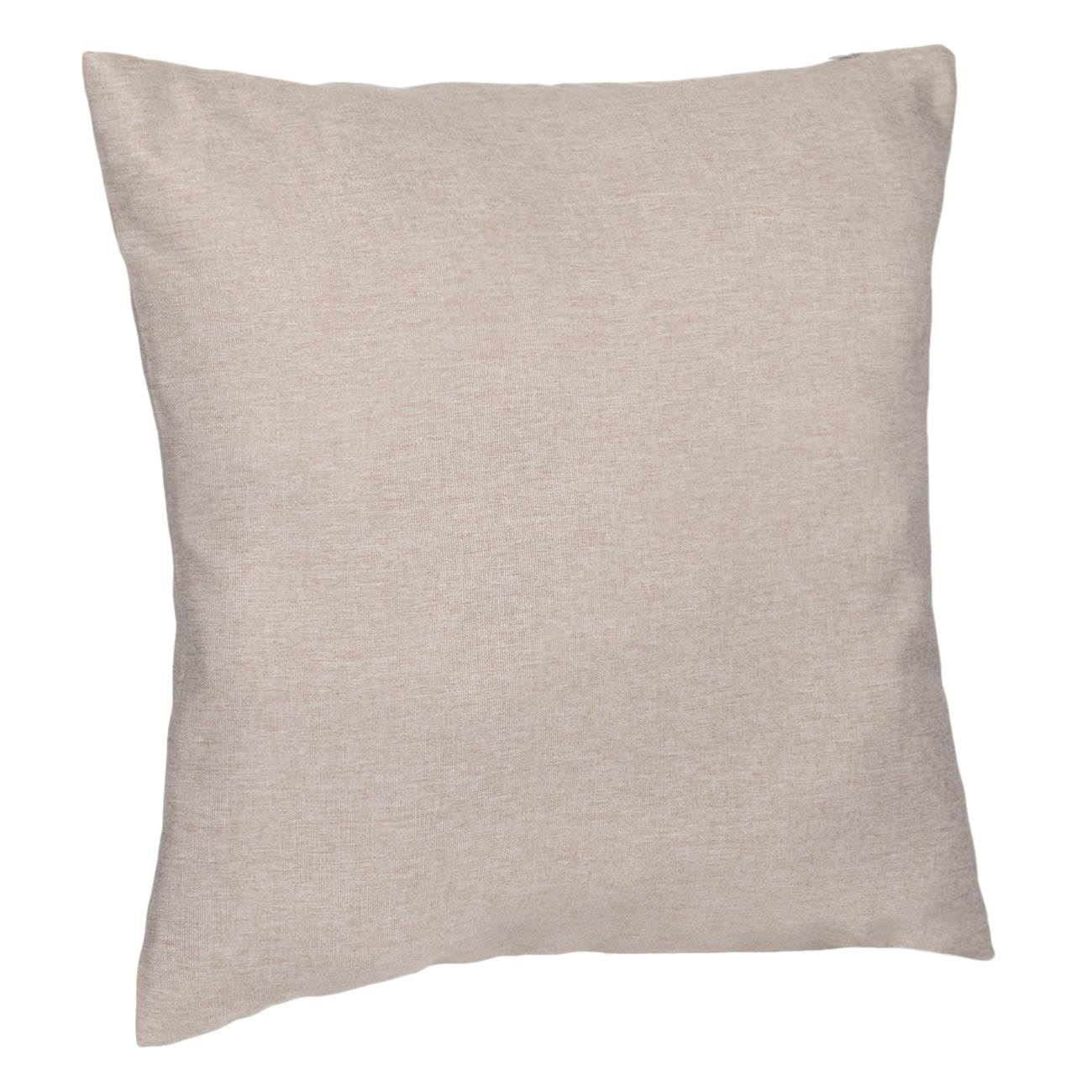 Fata de perna decorativa, bej, 50x 50cm, poliester-in, fermoar pe doua fete