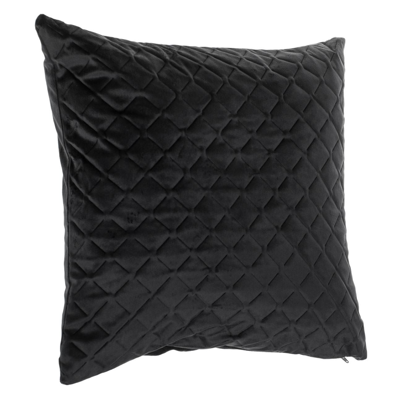 Fata de perna decorativa, model romburi, negru, 45 x 43cm, poliester