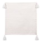 Casa si Gradina - Textile si covoare - Lenjerii de pat - Fete de perna - Fata de perna decorativa, ecru, 45 x 45cm, dungi si franjuri - Infinity.ro