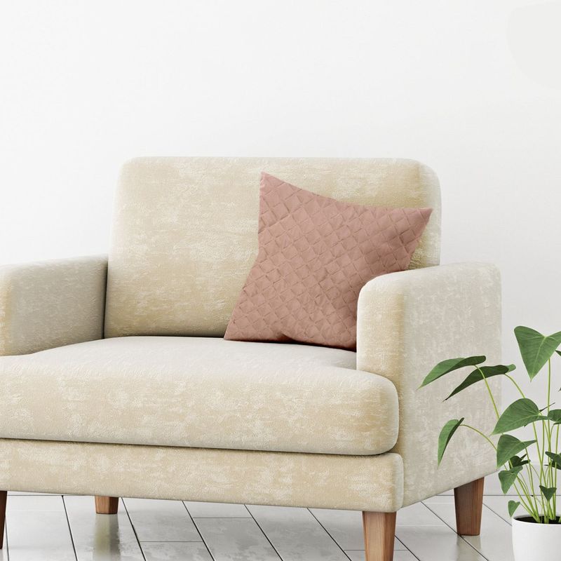 Casa si Gradina - Textile si covoare - Lenjerii de pat - Fete de perna - Fata de perna, velvet, model romburi, roz, 45 x 43cm - Infinity.ro