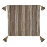 Casa si Gradina - Textile si covoare - Lenjerii de pat - Fete de perna - Fata de perna decorativa, model cu dungi si ciucuri, maro, 43 x 42cm - Infinity.ro