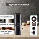 Electronice si Electrocasnice - Electrocasnice bucatarie - Preparare bauturi - Espressoare - Espressor Portabil, Ergonomic, Cafea sau Capsula Nespresso, Adaugare Apa Fierbinte, Pompa 18 Bar, Extractie la Cald/Rece - Infinity.ro