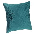 Casa si Gradina - Textile si covoare - Lenjerii de pat - Fete de perna - Fata de perna velvet, model romburi, culoare petrol, dimensiune 45 x 43cm, poliester - Infinity.ro